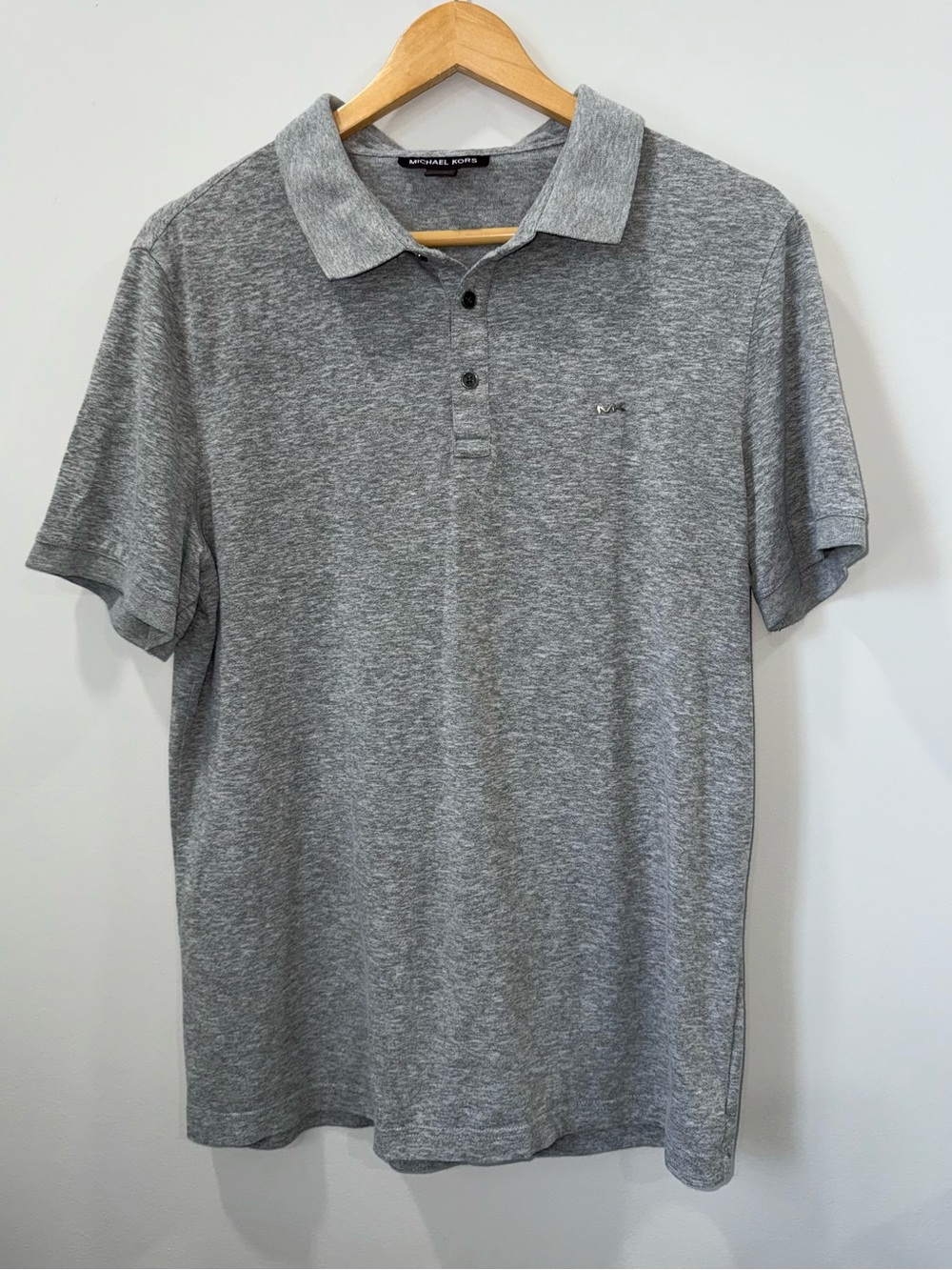 Michael Kors Men's Grey Polo Shirt Size Medium